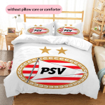 PSV Eindhoven Muster Voodipesu Kodu Dekoreerimine S&uuml;nnip&auml;evakingitus (1 * tekikott + 2 * padjap&uuml;&uuml;ri, ilma s&uuml;damikuta) 135x200cm