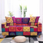 1/2/3/4-kohalise diivani kate elutuppa Elastne diivanikate Mandala tr&uuml;kiga Veniv libisev kate Nurgadiivani kate Tugitool Kodu kaunistus 1-seater 90-140cm