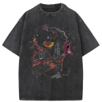 T-s&auml;rk meestele Must Allikas Vintage Pesuga Harajuku Streetwear &Uuml;legabariidiline Hip Hop Top T-s&auml;rgid Meeste T-s&auml;rk Rebitud Graafiliselt Tr&uuml;kitud 3XL mitmev&auml;rviline