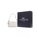 COACH Nolita kaetud l&otilde;uendist k&auml;ekott, &otilde;lakott, v&auml;ike, naistele, kollane, elevandiluu Gift Box Set (Basic Set + Black Gift Box)