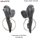 MicroNew Kahekordse Juhtimisega Maanteeratta K&auml;iguvahetajad: 2/3-k&auml;iguline Esimene, 7/8/9/10/11-k&auml;iguline Tagumine K&auml;iguvahetaja. Compatible with Shimano/Microshift