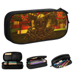 Suur pliiatsikott Springtrap Fnaf Kontoritarbed Kahekihiline pliiatsikott Naiste meigikott T&auml;iuslikud kingitused 21x10.5x5cm brown
