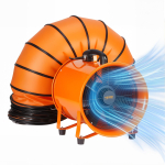 VEVOR kaasaskantav ventilaator, 304,8 mm raskeveokite silinderventilaator 10 m voolikuga, 367 W v&otilde;imas t&ouml;&ouml;koja v&auml;ljat&otilde;mbe puhur 2574CFM 38 x 35.7 x 43.8 cm