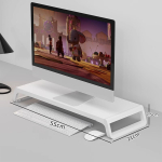 Lauaarvuti monitori klaasist alusklamber USB Type-C jaoturi, PC-ekraani t&otilde;stuki, hoidiku, printeri hoiustuse, klaviatuuri ja hiire korraldajaga A11 gray