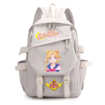 Sailor Moon Anime Tr&uuml;kiga Seljakott Teismelistele &Otilde;pilastele Reisimiseks Kerge Nailonist Koolikott Pehmendatud Rihmadega 48 white