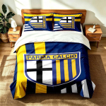 Parma Calcio 1913 (1) 3-osaline komplekt sobiv magamistubadesse pehme ja mugav ideaalne kingitus perele ja s&otilde;pradele Sisaldab &uuml;hte tekikotti ja kahte 140cmx210cm