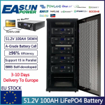 EASUN POWER 300AH 100AH 200AH LiFePO4 aku 48V akupowerwall 5KWH 15KWH liitiumraudaku 6000+ ts&uuml;klit CAN RS485 BMS EL laos