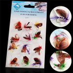 P&uuml;&uuml;gilant K&auml;rbsega &otilde;ngekonksud, terasest konksud, putukate kunstlik karpkala 12tk