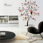 Kodukaunistus Moodne perepildiraam Puu eemaldatav seinakleebis Kunstkleebis DIY kodukaunistus