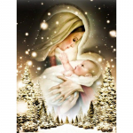 5D DIY teemantmaal  Religioosne Madonna  Tikand Ristpistes Rhinestone Mosaiic Maal 20X30CM