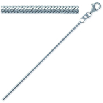 Les Tr&eacute;sors De Lily [C7445] - Bracelet Argent 'Serpent' argent&eacute; - 18 cm 1. 2 mm h&otilde;be