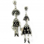 Les Tr&eacute;sors De Lily [G7759] - Boucles Cr&eacute;ateur 'Capucines' noir must