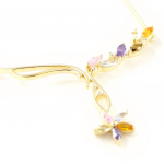 Altesse [H2902] - Collier Plaqu&eacute; Or 'Scarlett' multicolore mitmev&auml;rviline