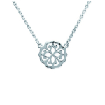 Les Tr&eacute;sors De Lily [J0865] - Collier Argent 'Chor&eacute;graphie' argent&eacute; (rhodi&eacute;) - 13 mm h&otilde;be