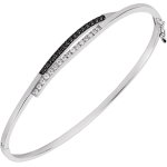 Altesse [M4367] - Bracelet Argent 'Sissi' noir blanc valge
