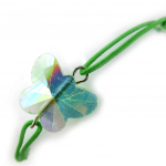 Les Tr&eacute;sors De Lily [N0253] - Bracelet &eacute;lastique 'Cristal' vert (papillon) roheline
