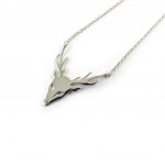 Les Tr&eacute;sors De Lily [N3368] - Collier Argent 'Cerf Majestueux' argent&eacute; (rhodi&eacute;) h&otilde;be