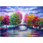 T&auml;is&uuml;mmargune teemanttikandiga maastik s&uuml;gispuu 5D DIY teemantmaal 20X30CM