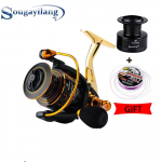 Sougayilang 13+1BB Smooth High Speed ​​Reel 5.0:1 p&uuml;&uuml;girull Spinningrull 8KG Max Drag Power Bass Carp P&uuml;&uuml;gitarbed 1000