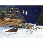 Teemanttikandid Loomad Pildid Rhinestones Teemantmaaling t&auml;isring 20X30CM