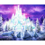 5D teemantmaal  J&auml;&auml;karud ja lossid  Tikand t&auml;is&uuml;mmargune teemantristpistega kivikivi 20X30CM