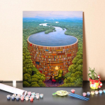 DIY Maalimine numbrite j&auml;rgi Digitaalne &otilde;limaal Hobid Numbrid &Otilde;limaal Kujutav kunst Kodukaunistused Numbrid Maalimine &Otilde;limaal 40x50cm no frame