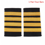 1 paar epaulette professionaalse piloodi vormiriietuse epaulette kullatriibulisi &otilde;lam&auml;rke 1 Pair Four Bars