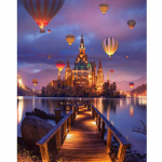 Scenery DIY 5D Teemantmaal t&auml;isring puur City Street Teemanttikandid Ristpistes Rhinestone Mosaiic Kodukaunistuse kingitus Full Round 20X30CM