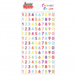 Petit Fancy korea+inglise initsiaalid + numbrikleebised (iga&uuml;ks 10 ea) &ndash; 9 valikut (kaunistus / isetegemine scrapbooking) 9. Colorful Crayons 10ea