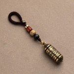 Tiibeti budism Hiina suutra pudel Auto v&otilde;tmehoidja ripatsid Ehted &Otilde;nnelikud Riputud Messingist Vintage Nahast Kott Paelad V&otilde;tmehoidjad Rope Keychain