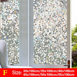 1 rulli kodukaunistusega kleebis Peitsitud 3D dekoratiivne aknaklaaskile Privaatsus UV-vastane 55x100cm
