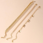 17KM BOHO 5tk/komplekt kullast ketiga jalav&otilde;rude komplekt naistele Vintage mitmekihiline kristallist jalav&otilde;ru rannaliblikas jalav&otilde;ru Ehted