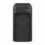 Mini kaasaskantav NP-FV5 PLUS akulaadija indikaatortulega USB-laadimiskaabliga must