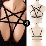 Uus Pentagrami v&ouml;&ouml; Sexy Ladies naiste keharakmed rinnahoidja rinnahoidja Bondage pesu rinnahoidja gooti stiilis sukapaela rihmahoidjad, rakmed naistepesu 4