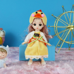 17 cm mini liigutatav 13 liigestega nuku t&uuml;drukute m&auml;nguasi 3D suurte silmadega BJD printsessi komplektid kleidid kollektsiooni laste nuku kingitus B