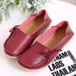 Naiste platvormkingad Ehtsast nahast emakingad, paelad Reguleerige tihedust Retro Mugav libisemisvastane suur jalan&otilde;u 40 veinipunane v&auml;rv