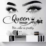 Inspireeriv tsitaat Tema Vibe Is Pretty Seinakleebis Vin&uuml;&uuml;l Beauty Eyes Seinakleebis Motiveeriv Kunst Kirjad Kuninganna kleebis