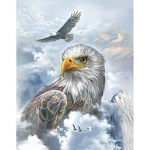 5D DIY Teemantv&auml;rvimine T&auml;is&uuml;mmargune puurmosaiigikomplekt Kingitus Kotkas Tikand Ristpistes Komplektid Seinakunst DIY K&auml;sit&ouml;&ouml; Kodukaunistuse kingitus Full Round 20x30CM