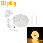 Tuya Smart Life LED ribavalgustid ruumile veekindlad 12V WIFI neoon LED ribad 220V EU toiteadapter Kodukaunistus Alexa Google 1M Set valge