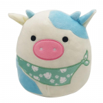 Saabumine Squishmallows Easter Dinosaur Cat Crab Plush cow blue and white