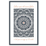 Les Tr&eacute;sors De Lily [A2231] &ndash; hall &bdquo;Mandala&rdquo; kiltkivist l&otilde;uend (See, kes elab rumaluseta, pole nii tark, kui ta arvab. ) - 60x40 cm hall