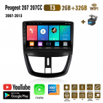 2 Din Android Peugeot 207 207CC 2007&ndash;2013 autoraadio multimeediumipleier Carplay Auto Stereo WIFI GPS DVD-peaseade 2+32GB 2+32GB