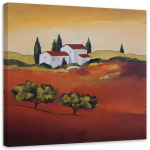 L&otilde;uenditr&uuml;kk Toscany Landscape Italy 30x30 pruun