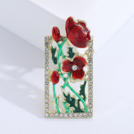 Blucome kaunite lilledega prossid naistele. Punane emailiga raam Disain Taimed Peokontor Moepinn Kingitused punane