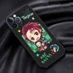 Demon Slayer &uuml;mbris Apple Iphone 11 14 13 12 Pro 7 Xr X Xs Max 8 Plus 6 6s Se 2022 14pro Max Black Soft Phone Coque jaoks iPhone 11