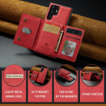 S23 Ultra &uuml;mbrised kukkumiskaitsega &auml;ri-nahast koti&uuml;mbris Samsung Galaxy S23 Ultra S 23 Plus kaarditaskutelefoni kate for Galaxy S23 punane