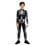 (Projektor)Laste Halloween Creative Skeleton Digital Print Laste Performance Jumpsuit 110 must