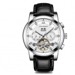 POEDAGAR uus TOP-br&auml;ndi luksuslik kastiga automaatse veekindla valgusega meeste mehaanilised k&auml;ekellad Leather belt