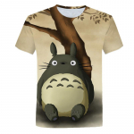 Uus disain Totoro Print t-s&auml;rk meestele Suvine vabaaja Huvitav Anime t-s&auml;rk L&uuml;hikeste varrukatega Kaelusega Riided Teismelistele M