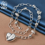 925 h&otilde;bedane s&uuml;damekujuline armastuskett kaelakee moeehted 45cm